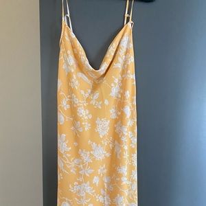 floral yellow & white maxi dress !